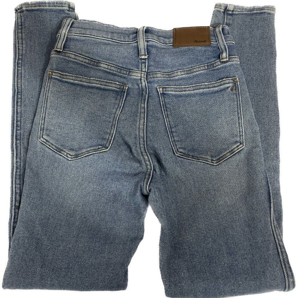 Madewell Light Wash Lightly Distressed 10" High Rise Skinny Stretch Jeans 25